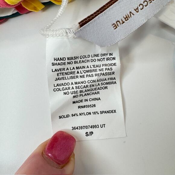 Becca Reversible Small Camille Low Rise Bikini Bottom Whipstitch - Picture 9 of 13